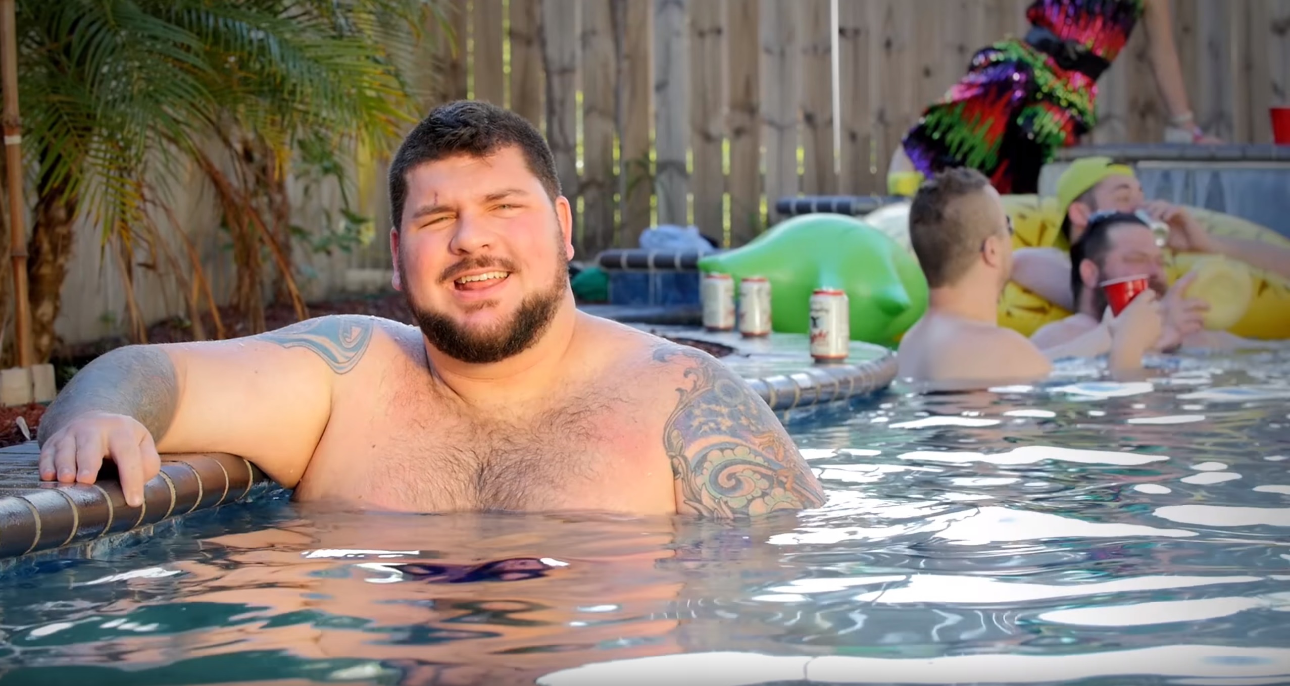 Jay Arseno bear pool party